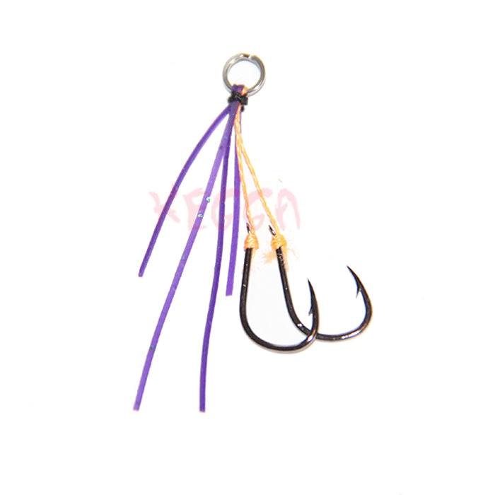 Purple Kegga Stinger Hooks #8 BKK for Ecogear VX ZX | KEGGA LURES