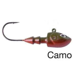 Berkley Nitro Dam Deep Jig Head 3.5g Camo Size #2 Qty 4