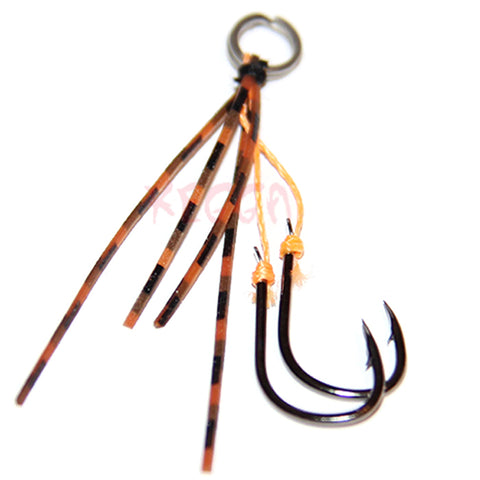 Kegga Stinger Assist Hooks Camo Brown #8 BKK Hooks for Bream and Whiting