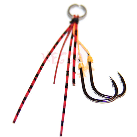 Kegga Stinger Assist Hooks Camo Red #8 BKK Hooks for Bream and Whiting