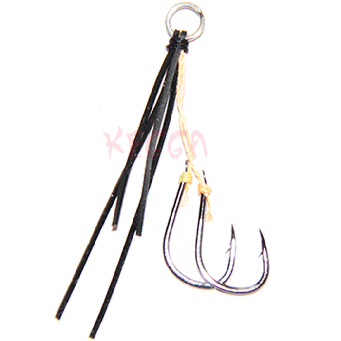 Black Kegga Stinger Hooks #8 BKK for Blades Vibes VX ZX | KEGGA